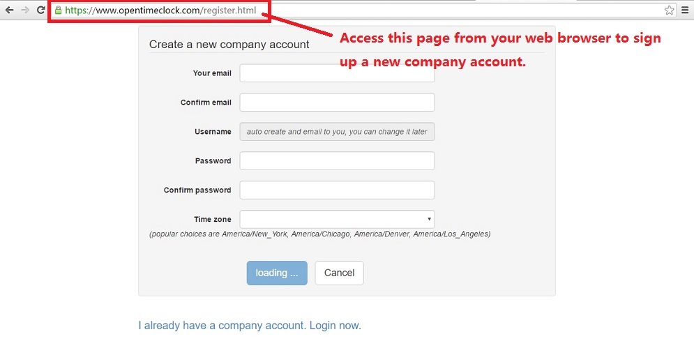 Screens Video  based Free online time clock system service Open